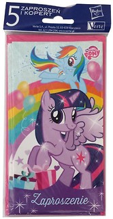 Zaproszenie małe My little Pony (5szt) VERTE