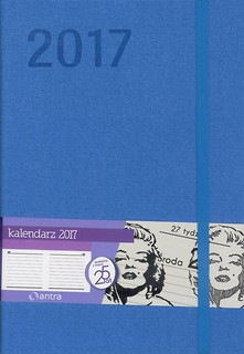 Kalendarz 2017 A5 PopArt Jasnoniebieski ANTRA