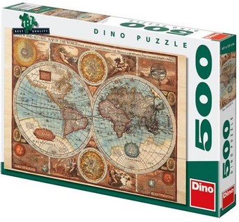 Puzzle 500 Mapa Świata DINO