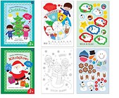 Kolorowanka A4 z nakl. Kraina Świąt. MIX