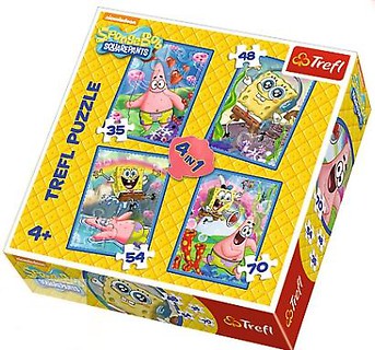 Puzzle 4w1 SpongeBob i Patryk TREFL