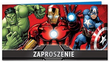 Zaproszenie małe Avengers (5szt) VERTE