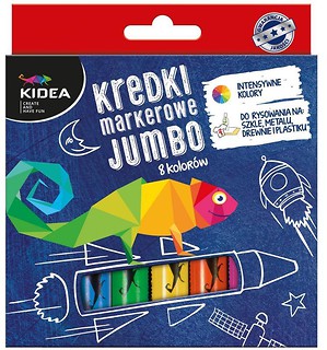 Kredki markerowe jumbo 8 kolorów DERFORM