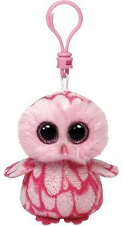 Ty Beanie Boos Pinky - Różowa Sowa - Brelok