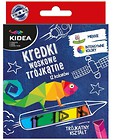 Kredki woskowe trójkątne 12 kolorów DERFORM