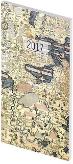 Kalendarz 2017 A6 Tygodniowy PCV Mapa