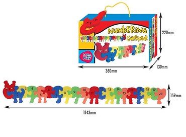 Puzzle numerowane - Gąsienica