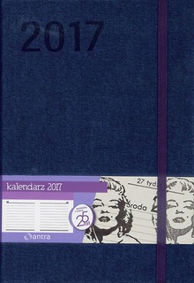 Kalendarz 2017 A5 PopArt Granatowy ANTRA