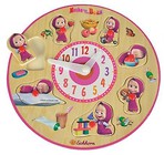 Masza. Puzzle z uchwytami Zegar