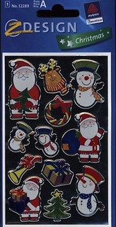 Naklejki świąteczne metaliczne Z Design Christmas Bałwanki