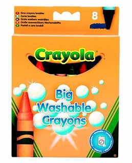 Kredki świecowe zmywalne 8 kolorów CRAYOLA