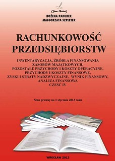 Rachunkowość Przedsiębiorstw część IV PADUREK