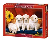 Puzzle 1000 Puppies With Sunflower CASTOR