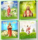 Karnet Wielkanocny (10szt.) kwadrat religia MIX