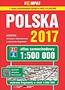 Atlas samochodowy Polski kompas 1:500 000 w.2017