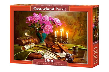 Puzzle 1500 Martwa natura ze skrzypcami CASTOR