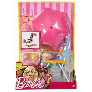 Barbie - Akcesoria wypoczynkowe Zestaw plażowy