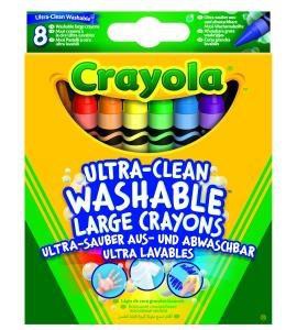 Duże zmywalne kredki 8 kolorów CRAYOLA