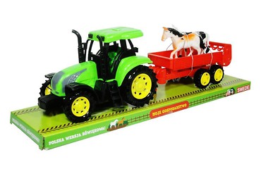 Moje gospodarstwo - Traktor z przyczepą i zwierz.