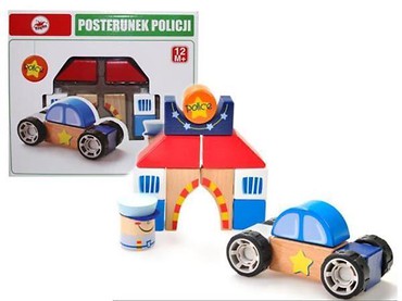 Drewno układanka Policja