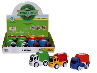 Pojazd metalowy Śmieciarka ruchome elementy