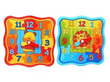 Układanka drewniana Zegar