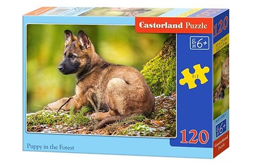 Puzzle 120 Szczeniak w lesie CASTOR