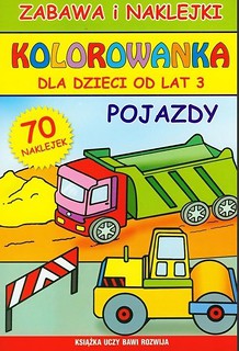 Kolorowanka dla dzieci od lat 3. Pojazdy