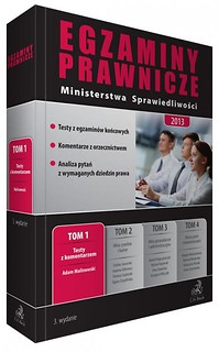 Egzaminy prawnicze Ministerstwa Sprawiedl. 2013 T1