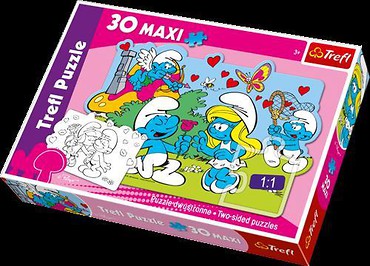 Puzzle Maxi 30 Przygody Smerfów TREFL