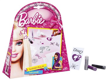 Barbie sparkle nail & body art - brokatowe tatuaże
