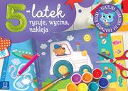 5-latek rysuje, wycina i nakleja.