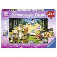 Puzzle Królewna Śnieżka i krasnoludki 2x24