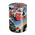 Skarbonka metalowa okragła Auta