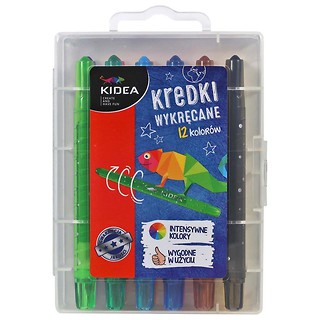 Kredki wykręcane 12 kolor&oacute;w DERFORM