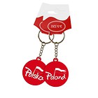 Breloczek Poland/Polska okrągły dwustronny