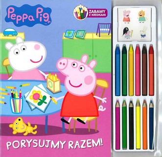 Świnka Peppa. Zabawy z kredkami. Porysujmy razem!