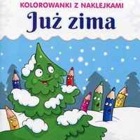 Kolorowanki z naklejkami Już zima