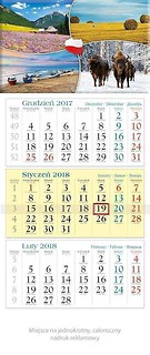 Kalendarz tr&oacute;jdzielny 2018 - Widok&oacute;wka KT3