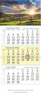 Kalendarz tr&oacute;jdzielny 2018 - G&oacute;ry KT7