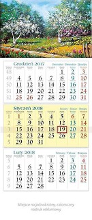 Kalendarz tr&oacute;jdzielny 2018 - Sad KT16