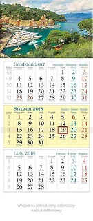 Kalendarz tr&oacute;jdzielny 2018 - Zatoka KT11