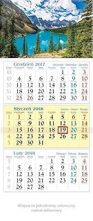 Kalendarz tr&oacute;jdzielny 2018 - Jezioro KT12