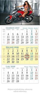 Kalendarz tr&oacute;jdzielny 2018 - Motor KT20
