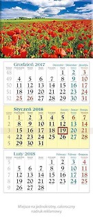 Kalendarz tr&oacute;jdzielny 2018 - Maki KT5