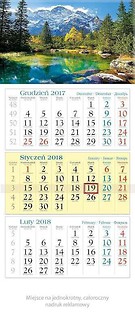 Kalendarz tr&oacute;jdzielny 2018 - Rybi Potok KT1