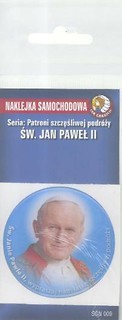 Naklejka samochodowa św. Jan Paweł II