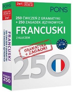 250 ćwiczeń/250 zagadek gramatyka. Francuski 2w1