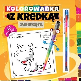 Kolorowanka z kredką - Zwierzęta