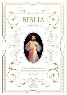 Biblia dowowa z obwolutą Jezus Miłosierny